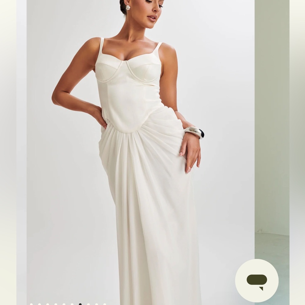 Meshki Leila Satin Corset Dress - Ivory - Picture 3 of 7